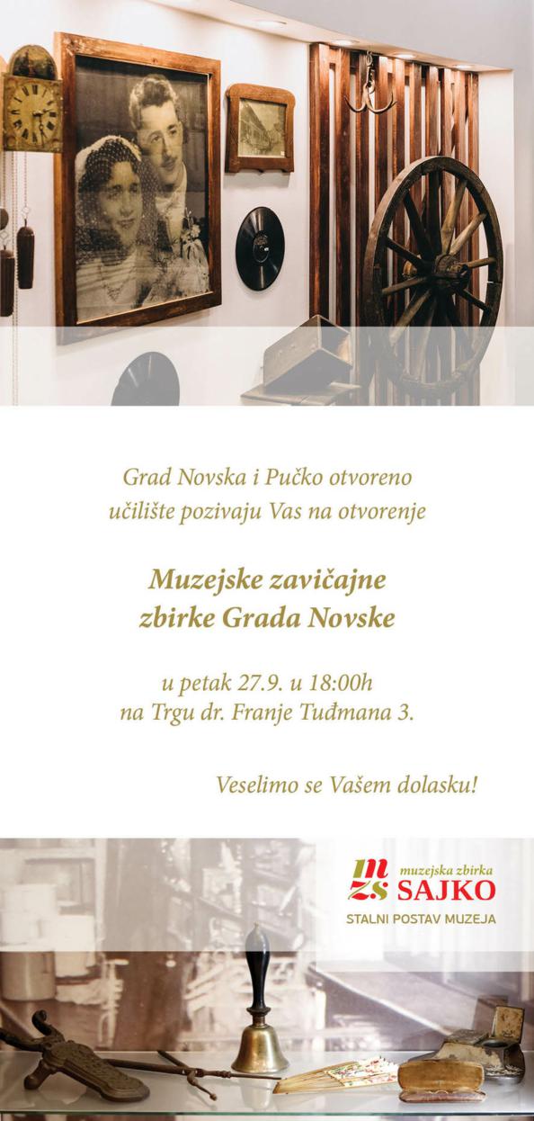 Poziv na otvorenje Muzejske zavičajne zbirke Grada Novske