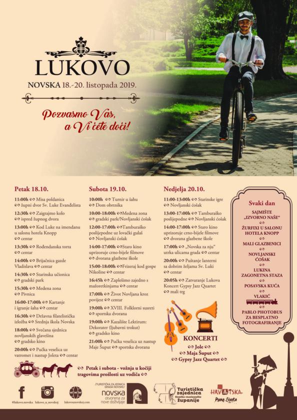 Lukovo u Novskoj 2019. - program