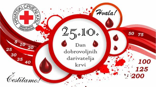 Dan dobrovoljnih darivatelja krvi - 25. listopada