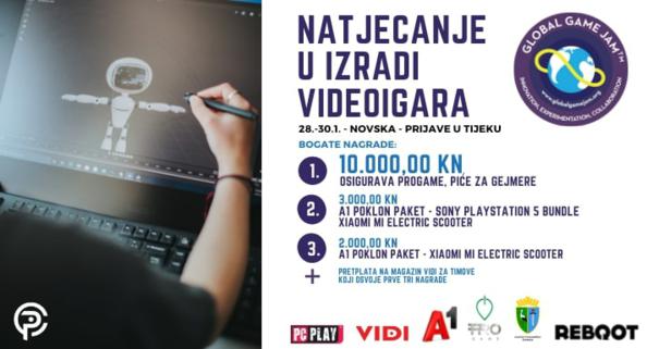 Natjecanje Global Game Jam u Novskoj – zadatak je u 48 sati napraviti videoigru. Prijave u tijeku.