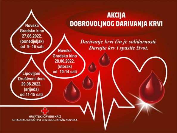 Akcija dobrovoljnog darivanja krvi - 27-29.lipnja