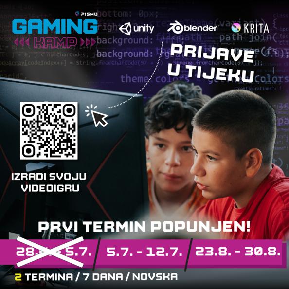 Prvi termin Ljetnog gaming kampa je popunjen – prijave za preostala dva još uvijek traju