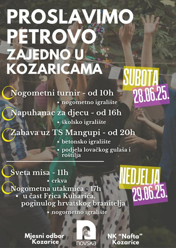 Proslavite Petrovo u Kozaricama – vikend zajedništva, tradicije i dobre zabave