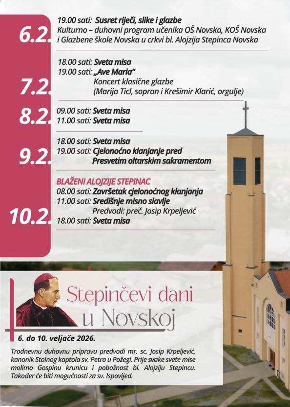 Stepinčevi dani u Župi bl. Alojzija Stepinca u Novskoj
