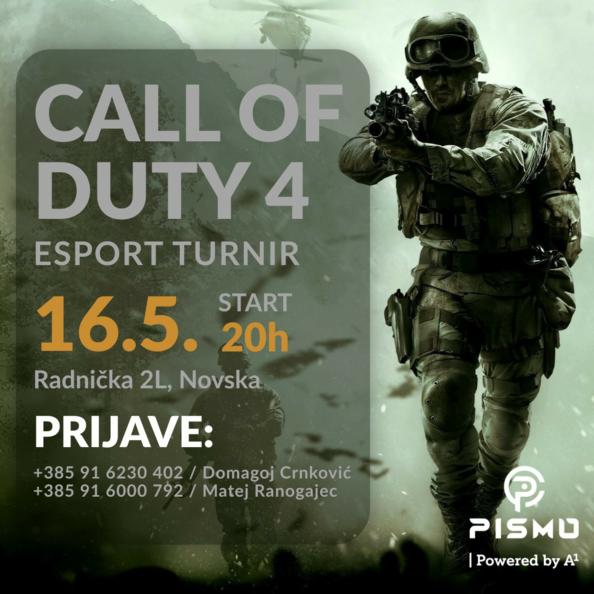Organizira se esport turnir u Novskoj: CALL OF DUTY 4 u PISMO-u
